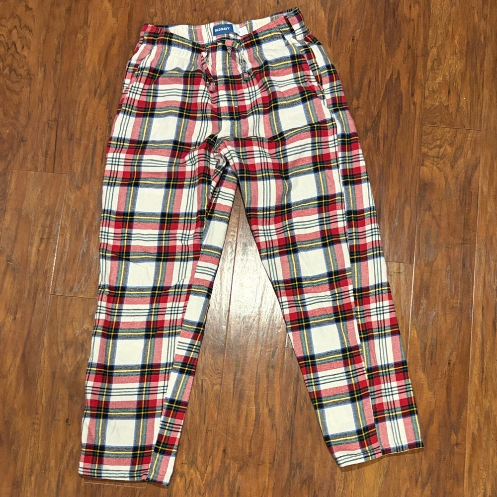 Old Navy Red and White Plaid Pants